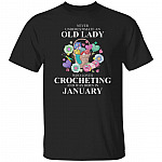 Old Lady January Shirt, Black, Unisex T-Shirt