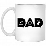 Hunting Dad Father's Day, White, 11 oz. White Mug Hunting Dad Father's Day, White, 11 oz. White Mug