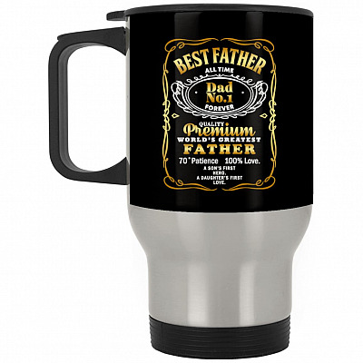14 oz. Silver Travel Mug