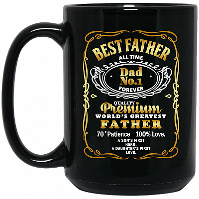 15 oz. Black Mug