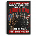 in The Darkest Hour, White, 0.75'' Framed Canvas