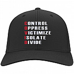 C-O-V-I-D Hat, Black, Twill Cap
