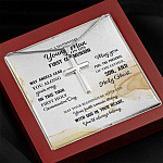 To A Handsome Young Man On His First Communion Artisan Crafted Cross Necklace - First Holy Communion Gifts For Boy