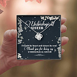 Unbiological Sister Friends By Heart And Sisters By Soul Love Knot Necklace - Bestie Gifts for Women Jewelry