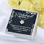 Unbiological Sister Friends By Heart And Sisters By Soul Love Knot Necklace - Bestie Gifts for Women Jewelry