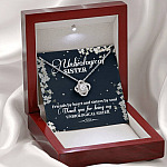 Unbiological Sister Friends By Heart And Sisters By Soul Love Knot Necklace - Bestie Gifts for Women Jewelry