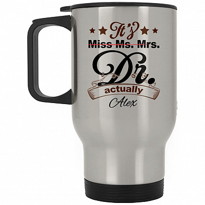 14 oz. Silver Travel Mug