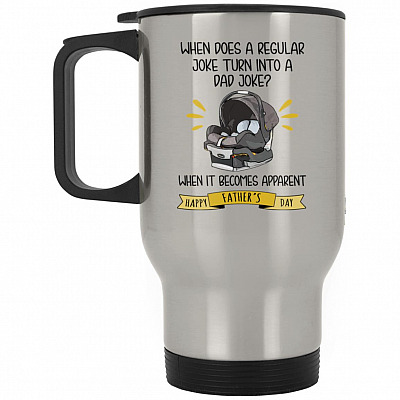 14 oz. Silver Travel Mug