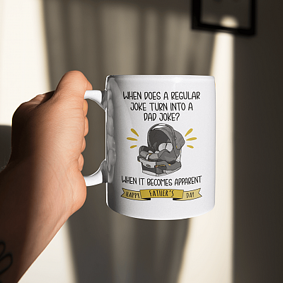 Alternative view of When Does A Regular Joke Turn Into A Dad Joke Ceramic Coffee Mug - Beer Stein - Water Bottle - Color Changing Mug