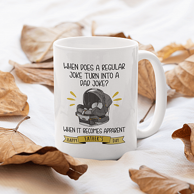 When Does A Regular Joke Turn Into A Dad Joke Ceramic Coffee Mug - Beer Stein - Water Bottle - Color Changing Mug