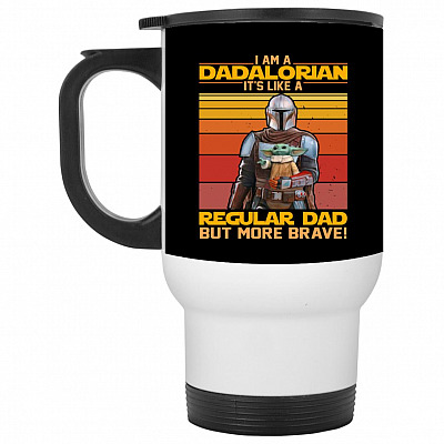 14 oz. White Travel Mug