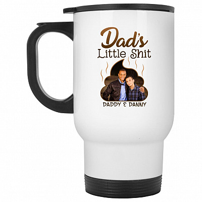 14 oz. White Travel Mug