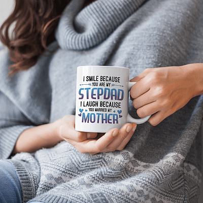 Alternative view of I Smile Because You Are My Step Dad I Laugh Because You Married My Mother Ceramic Coffee Mug - Water Bottle