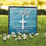 Take Pride In How Far You Can Come Class Of 2021 Artisan Crafted Cross Necklace - Graduation Gift Necklace