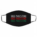 Free Palestine 1 Mask, Black, Cloth Face Cover – Medium/Large