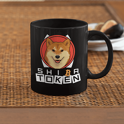 Shiba Token Ceramic Coffee Mug - Beer Stein - Water Bottle - Color Changing Mug - Shiba Inu Crypto Mug