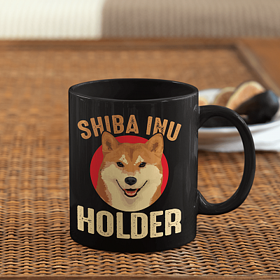 Shiba Inu Holder Coffee Mug - Beer Stein - Water Bottle - Color Changing Mug - Shiba Inu Crypto Mug