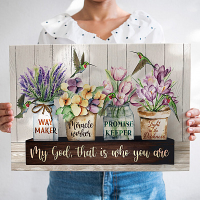 Way Maker Miracle Worker Promise Keeper Framed Canvas - My God That Is Who You Are Unframed Poster