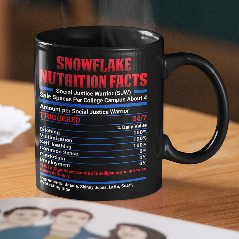 Snowflake Nutrition Mug Snowflake Nutrition Facts USA Ceramic Coffee