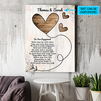 Personalized On Your Engagement Wrapped Framed Canvas Prints - Unframed Poster - Home Decor Wall Art