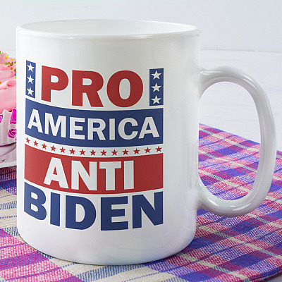 Pro America Anti Biden Funny Political Coffee Mug - Beer Stein - Water Bottle - Color Changing Mug