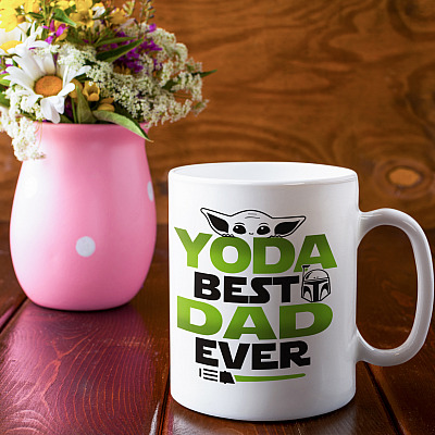 Alternative view of Yoda Best Dad Ever Ceramic Coffee Mug - Best Dad Mug - Funny Dad Mug Gift