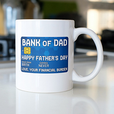 Bank Of Dad Love From Financial Burden Happy Father's Day Coffee Mug - Travel Bottle - Beer Stein