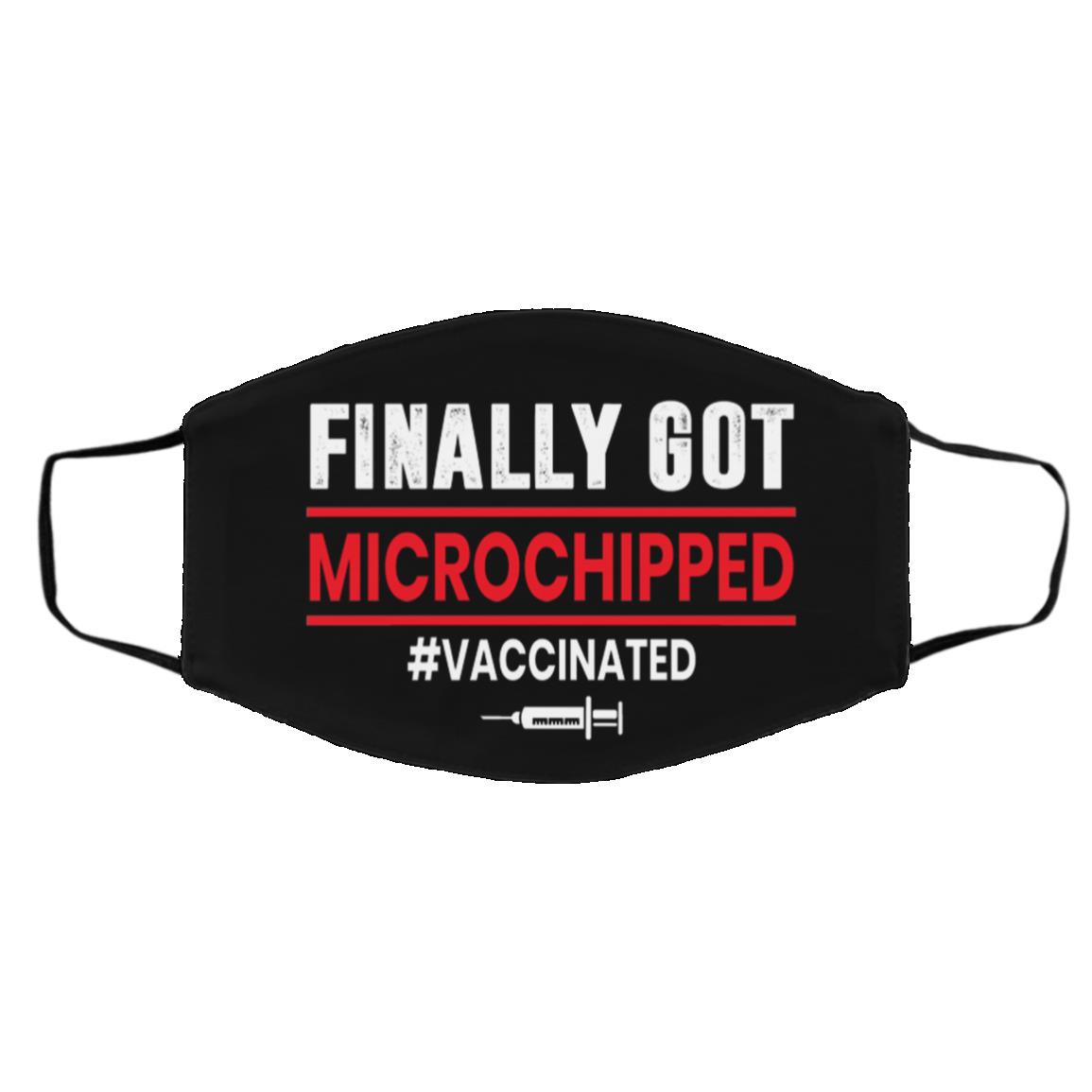 Finally I Got Microchipped, Black, Cloth Face Cover – Medium/Large Finally I Got Microchipped, Black, Cloth Face Cover – Medium/Large