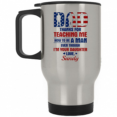 14 oz. Silver Travel Mug