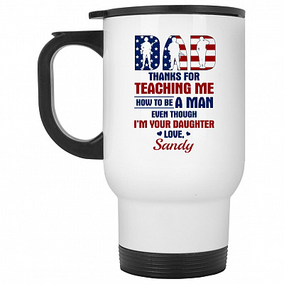 14 oz. White Travel Mug