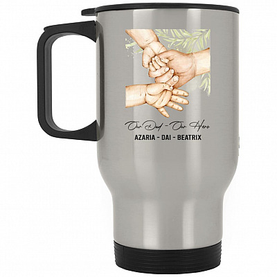 14 oz. Silver Travel Mug