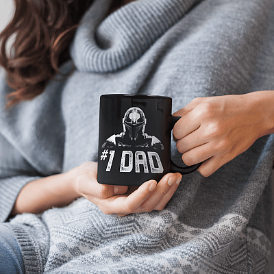 Alternative view of #1 Dad Coffee Mug - Beer Stein - Water Bottle - Color Changing Mug - Dad Mug
