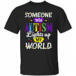 Someone with Autism LighT-Shir, Black, Unisex T-Shirt