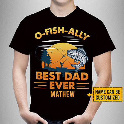 Personalized Ofishally Best Dad Ever T-Shirt