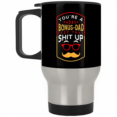 14 oz. Silver Travel Mug