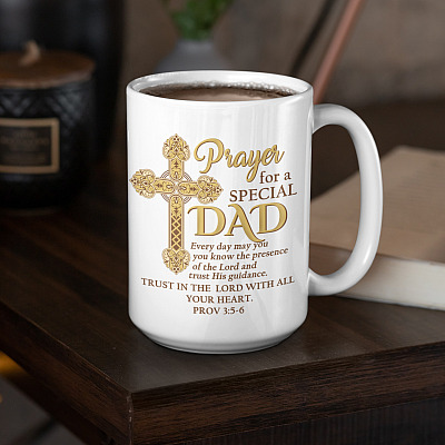 Prayer For A Special Dad Coffee Mug - Beer Stein - Water Bottle - Color Changing Mug