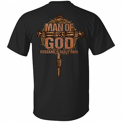 Cross Man of God Shirt, Black, Unisex T-Shirt