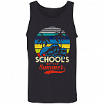 Retro Schools Out For Summer Tank Top Tee - Ladies Racerback Tank