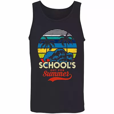 Retro Schools Out For Summer Tank Top Tee - Ladies Racerback Tank