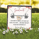 To My Swolemate I Just Want To Cuddle Lift Heavy Eat Clean Talk Dirty Funny Interlocking Hearts Pendant Necklace