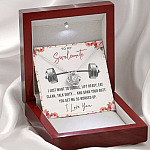 To My Swolemate I Just Want To Cuddle Lift Heavy Eat Clean Talk Dirty Funny Love Knot Necklace