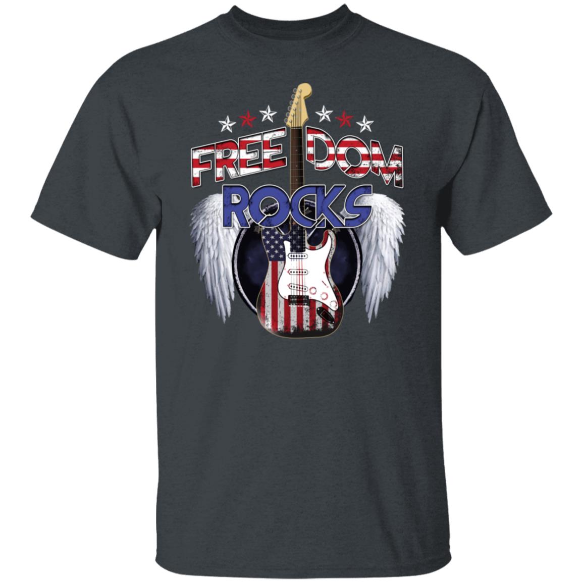 Freedom Rocks Independence Shirt, Dark Heather, Unisex T-Shirt Freedom Rocks Independence Shirt, Dark Heather, Unisex T-Shirt