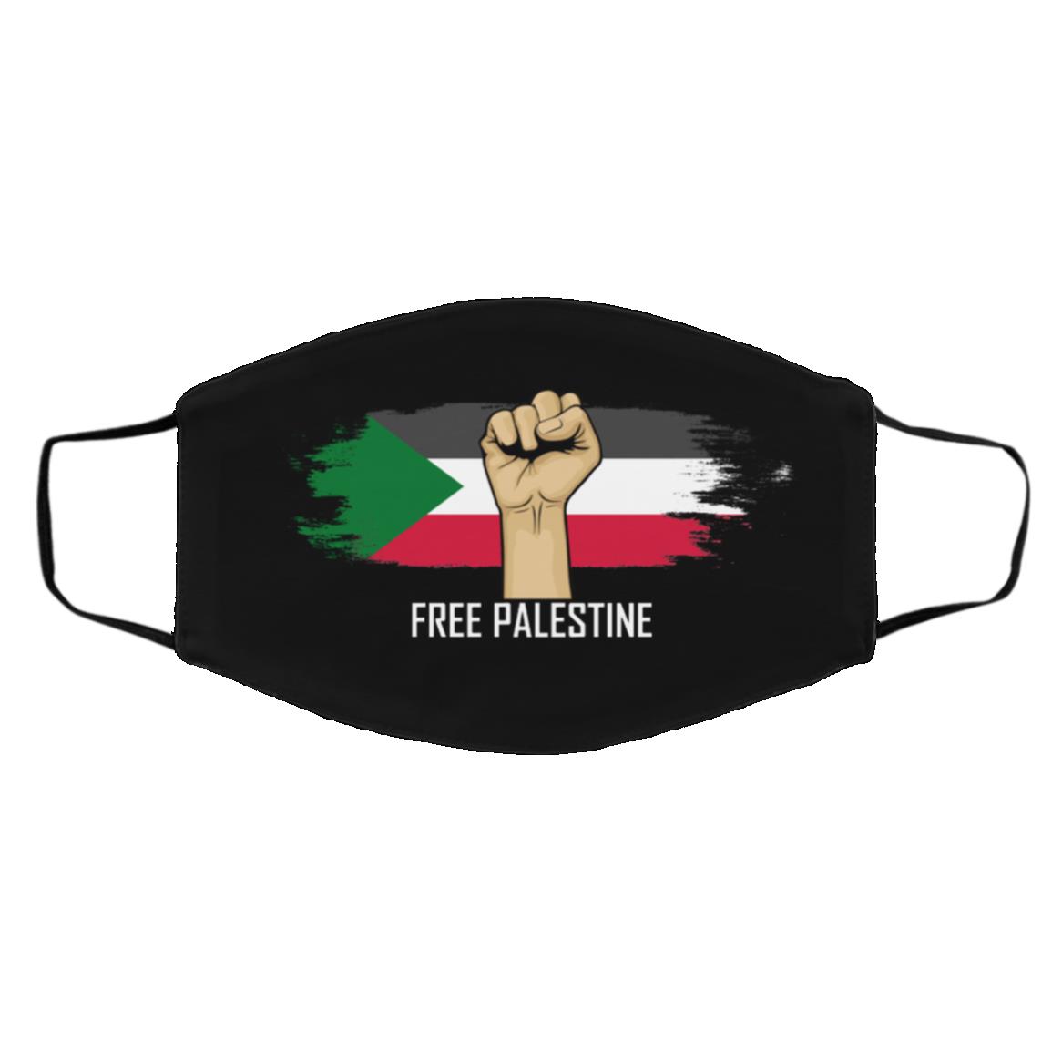 Free Palestine Mask, Black, Cloth Face Cover – Medium/Large Free Palestine Mask, Black, Cloth Face Cover – Medium/Large