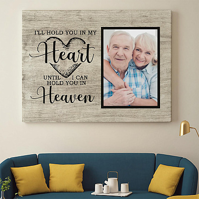 Alternative view of Custom Photo I'll Hold You In My Heart Wrapped Framed Canvas Prints - Unframed Poster - Home Decor Wall Art