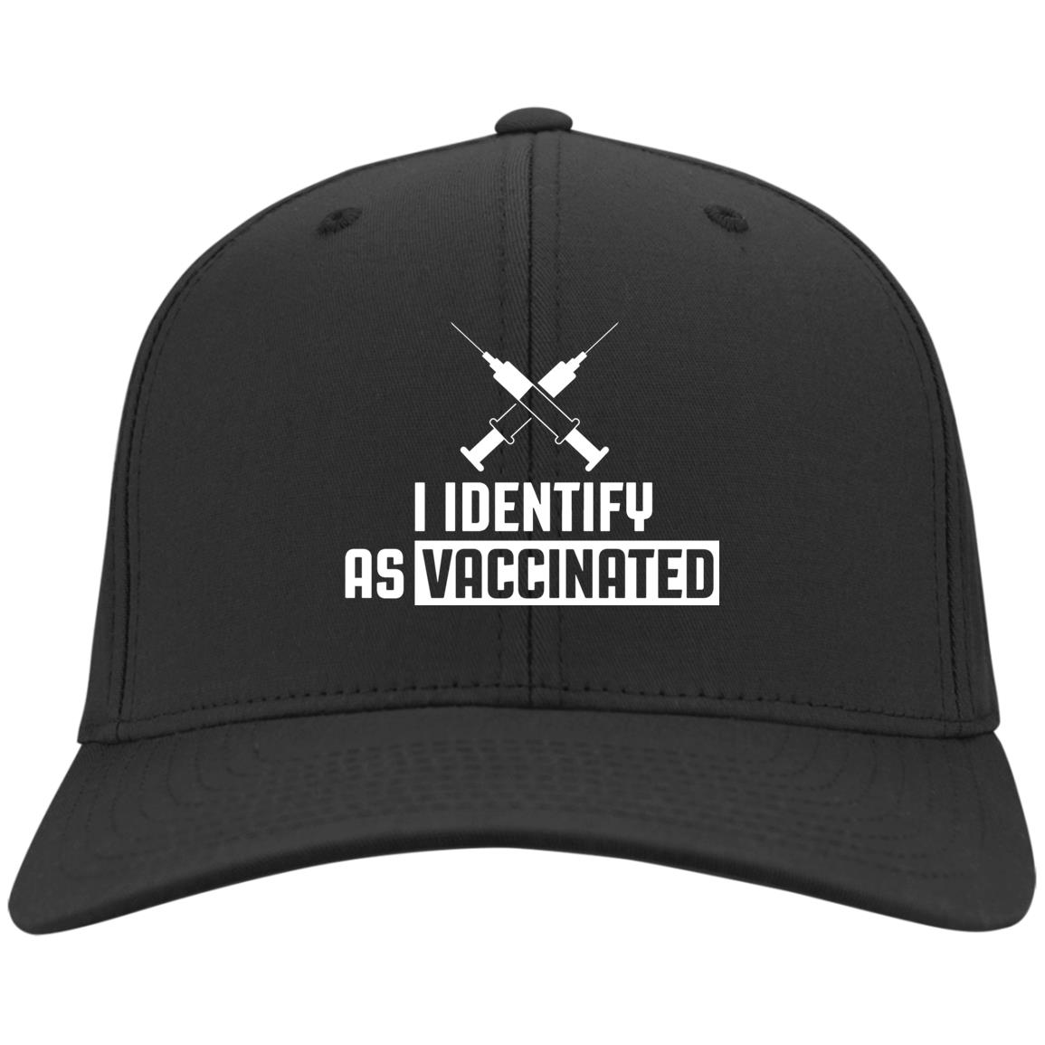 I identify hat, Black, Twill Cap