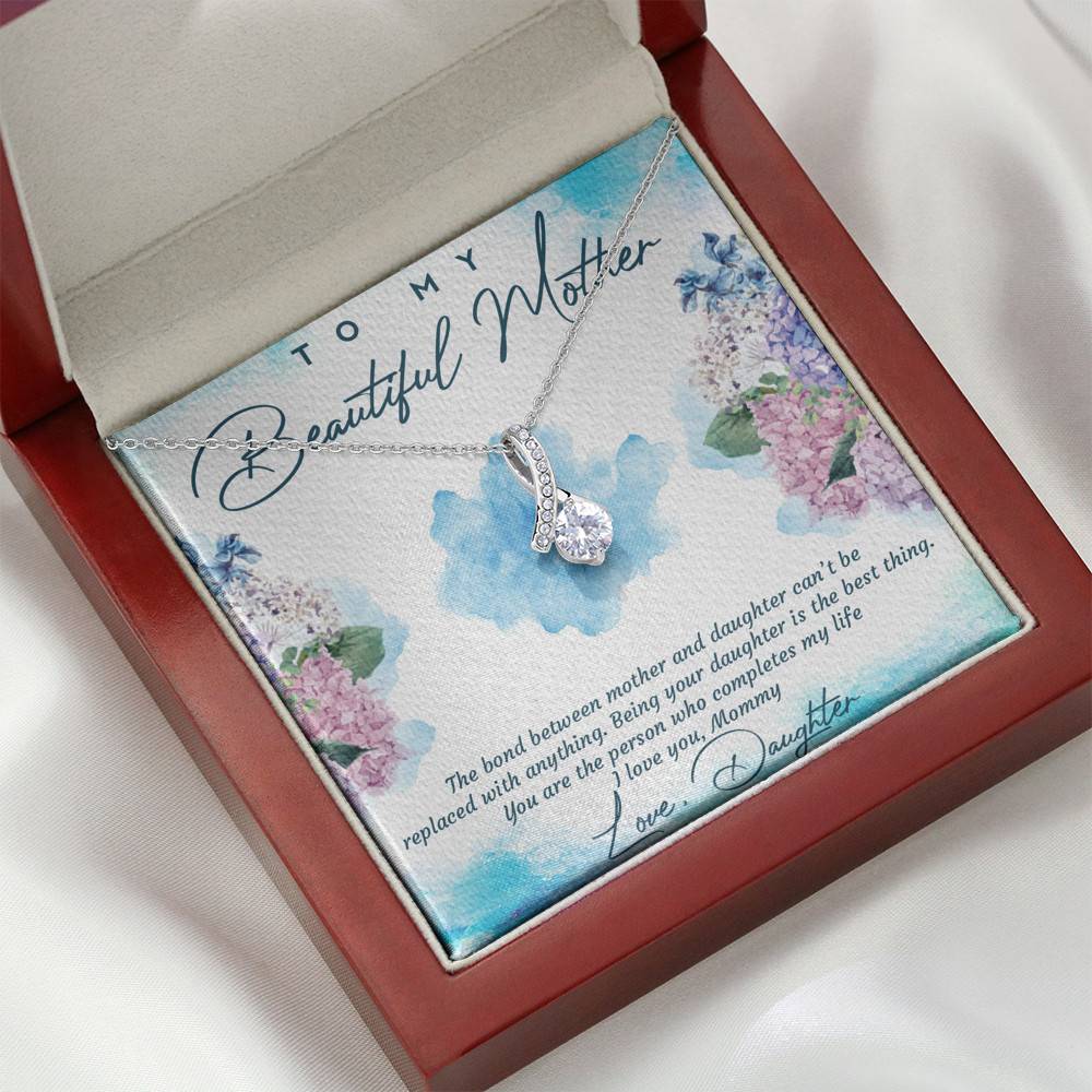 The Bond Between Mother And Daughter Cant Be Replaced Alluring Beauty Necklace - Mother Daughter Gift Necklace