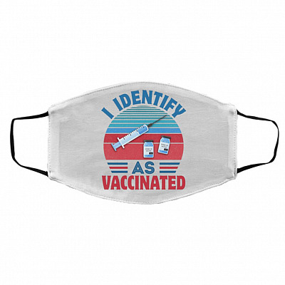 I identify mask, White, Cloth Face Cover – Medium/Large