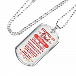 Personalized Stepped Up Dad Who Made The Choice Love Another Child's As Their Own Dog Tag Pendant Necklace
