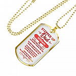 Personalized Stepped Up Dad Who Made The Choice Love Another Child's As Their Own Dog Tag Pendant Necklace