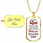 Personalized To My Dad Thank You For Everything Dog Tag Pendant Necklace - I Love You Dad Necklace